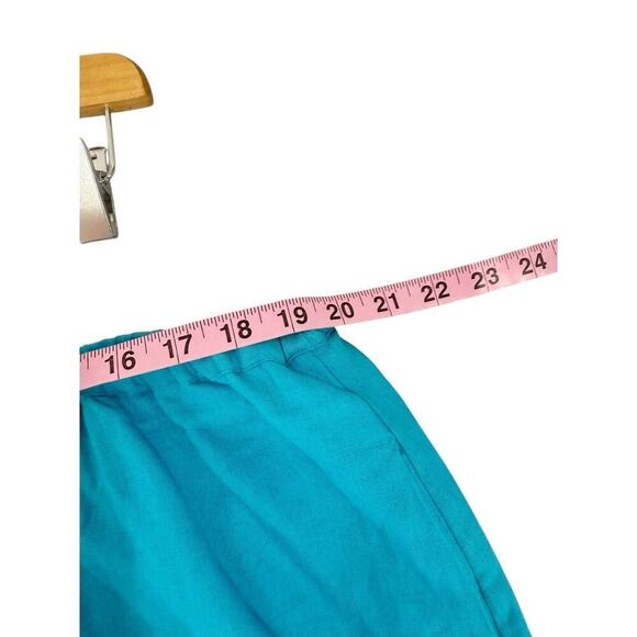 Liz Claiborne Bright Blue Pull On 100% Linen Embroidered Skirt Beach Womens 3XL - Picture 6 of 7